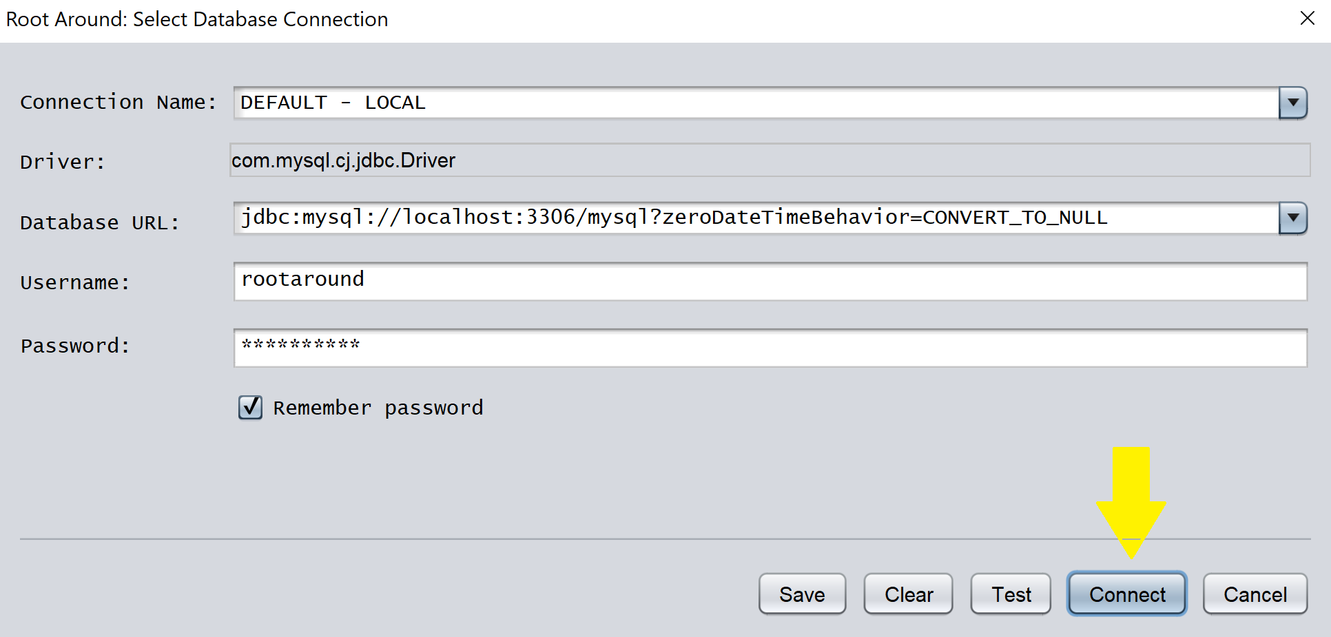 Database Connection Request